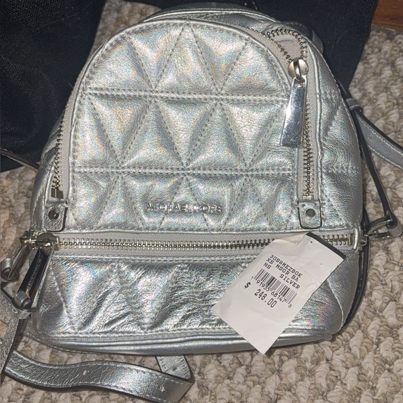 Michael Kors Silver Backpack - Picture 3 of 3